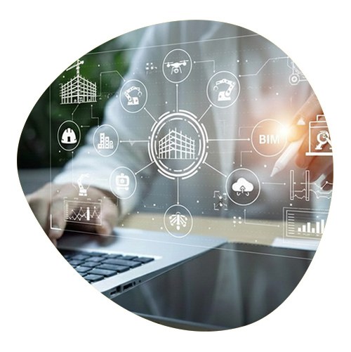 Close-up of a student's hand designing on a computer