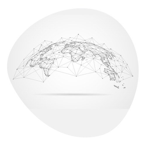 Illustration of the globe in map form