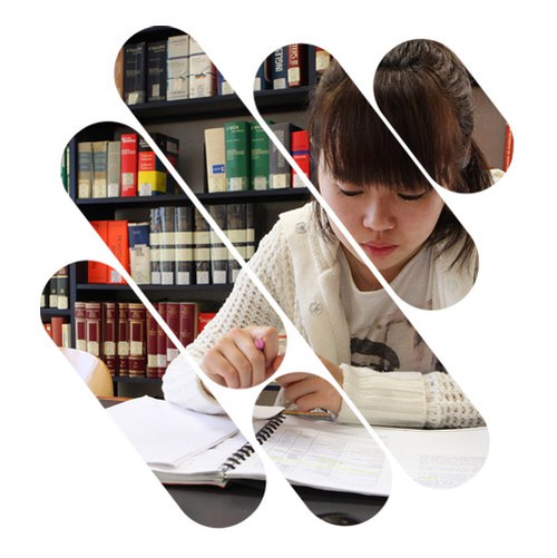 A student working on math assignments
