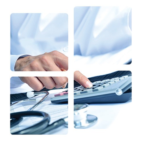 Student analyzing medical data