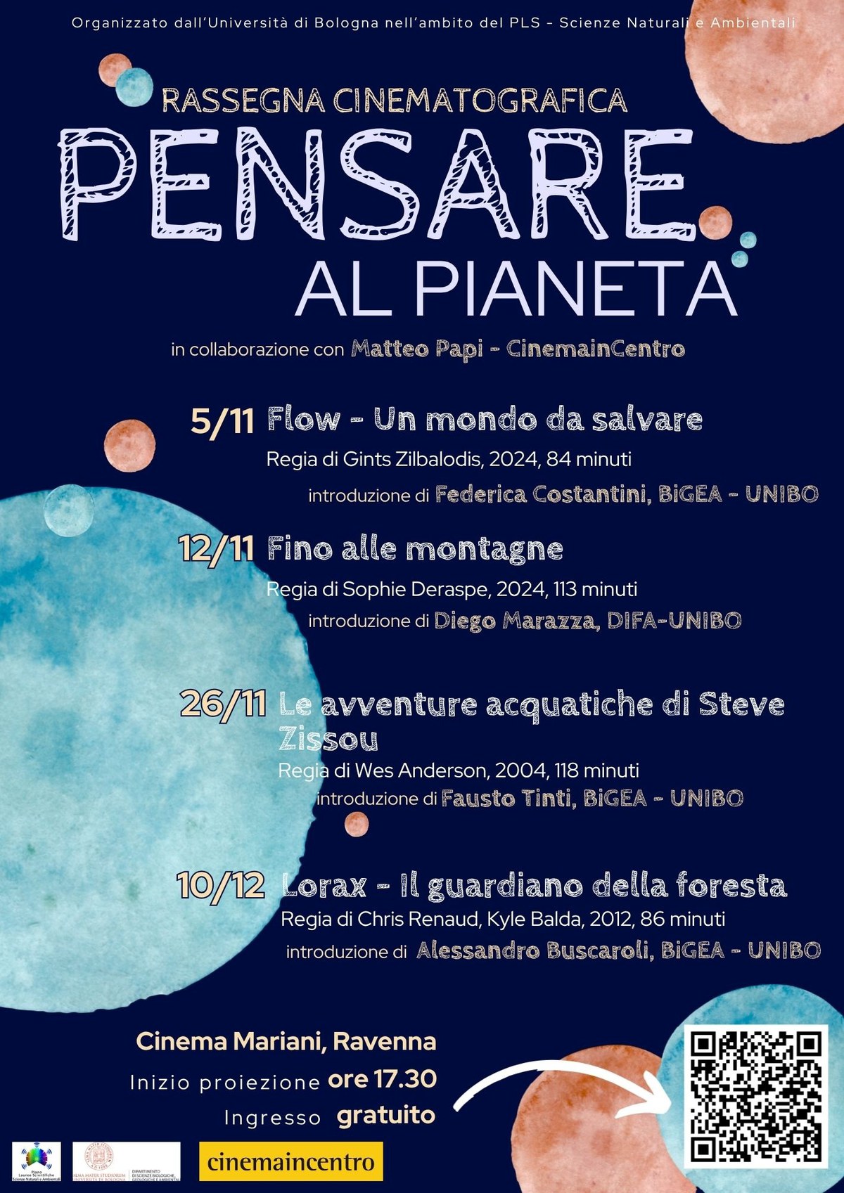 Rassegna cinematografica "Pensare al pianeta"